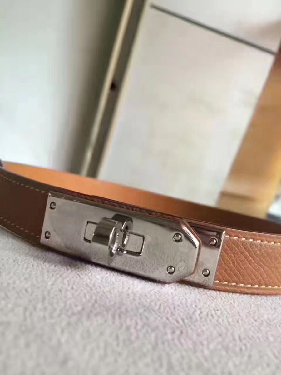 Hermes Kelly 18 Belt In Gold Epsom Leather
