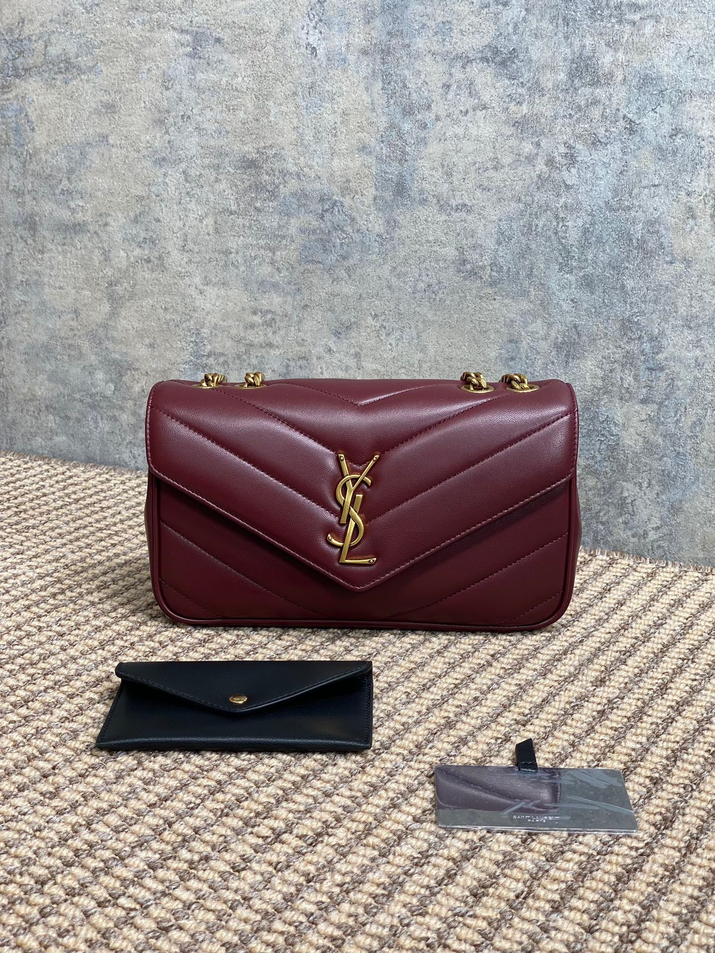YSL Lou Lou burgundy