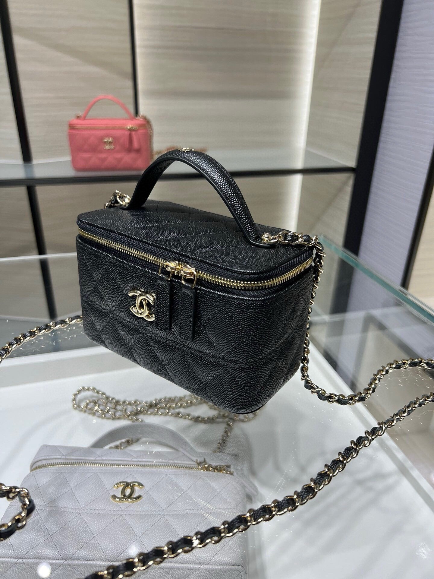 Chanel box bag black
