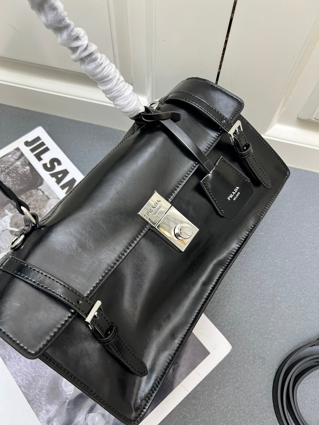 Prada bag black leather
