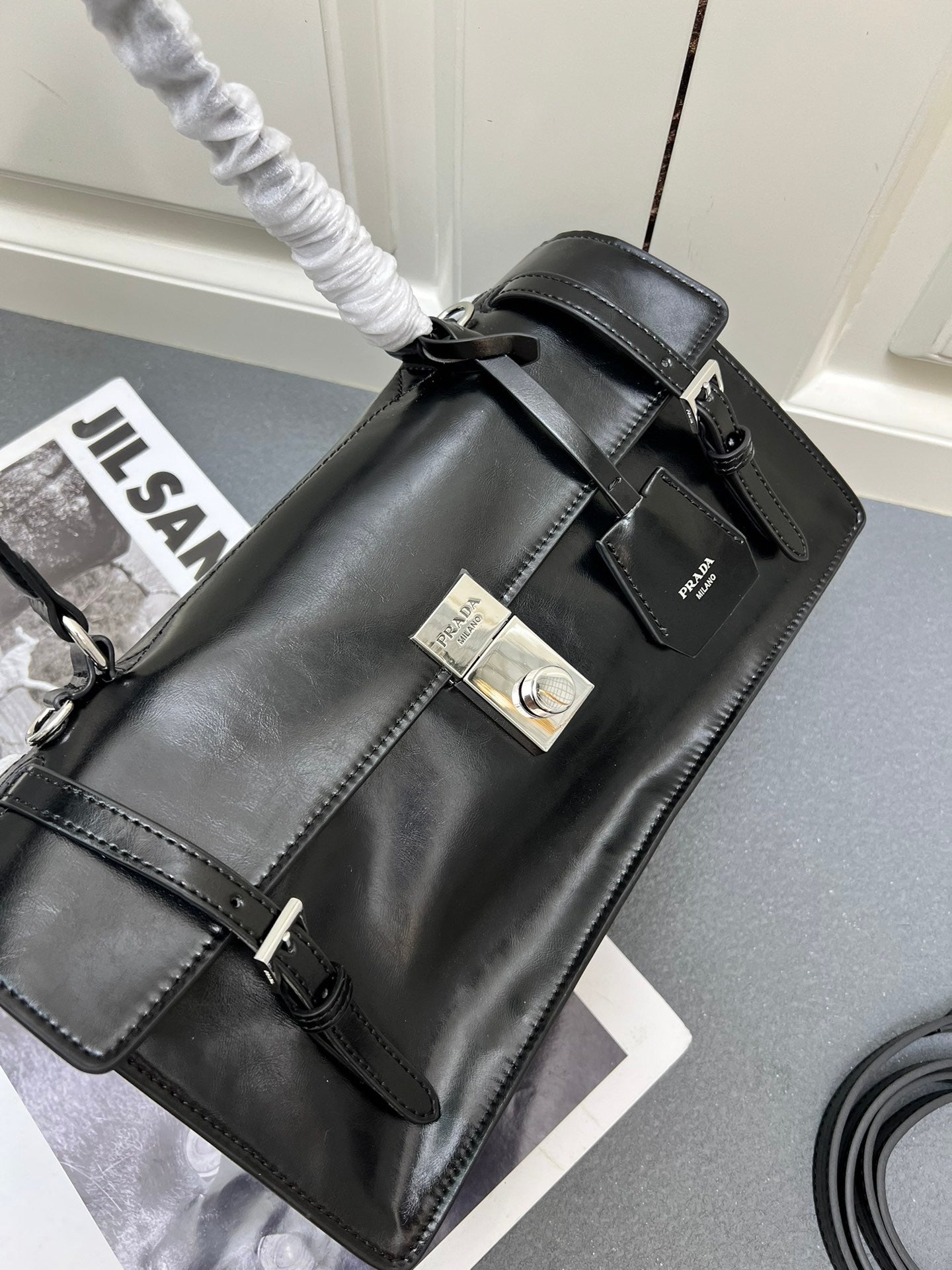 Prada bag black leather