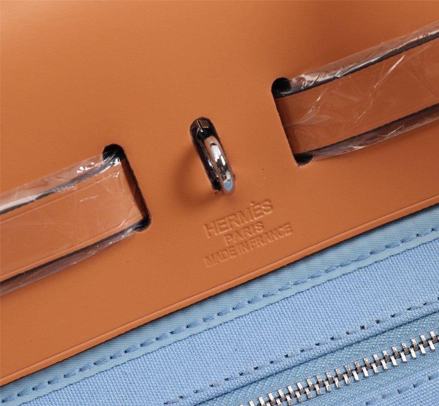 Hermes Herbag blue canvas