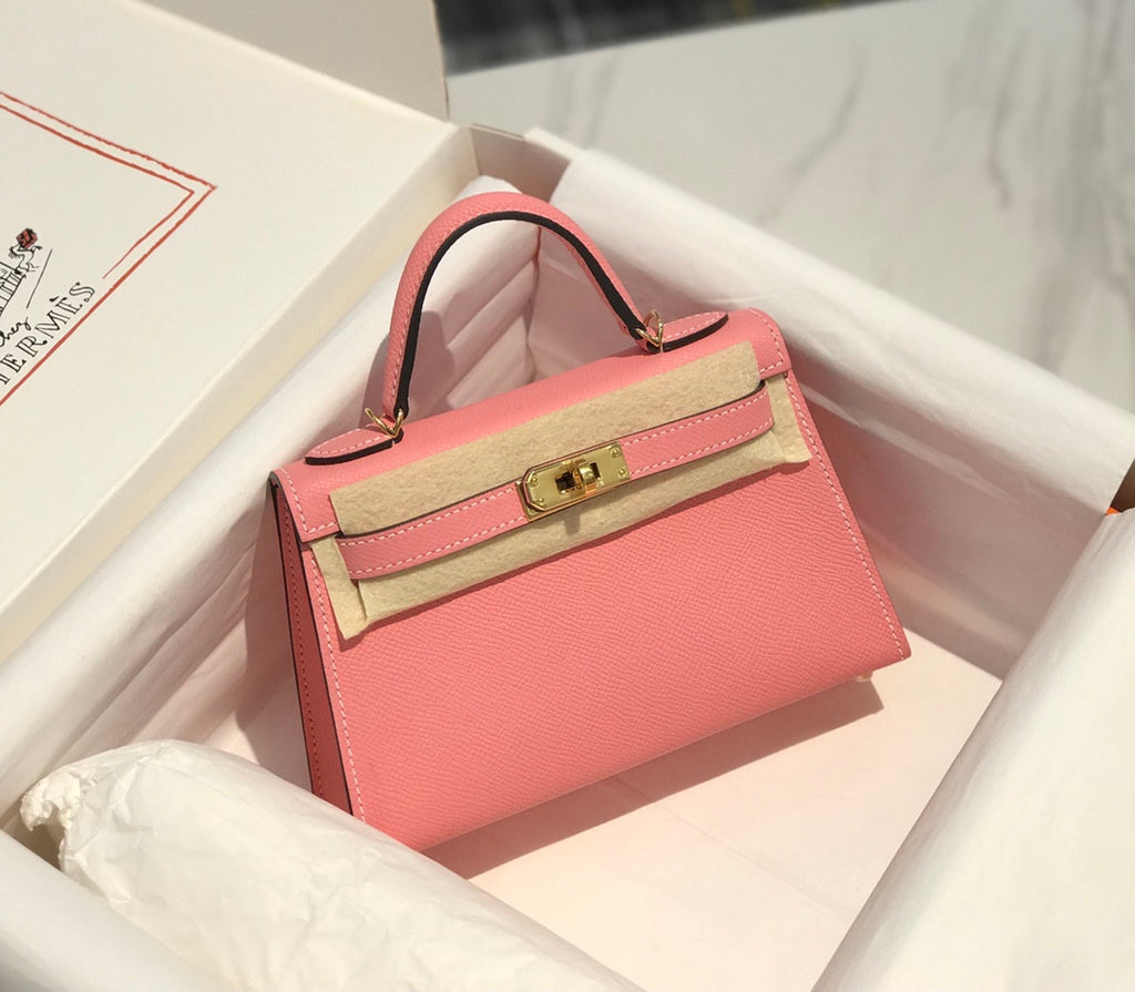 Hermes Kelly Mini în roz