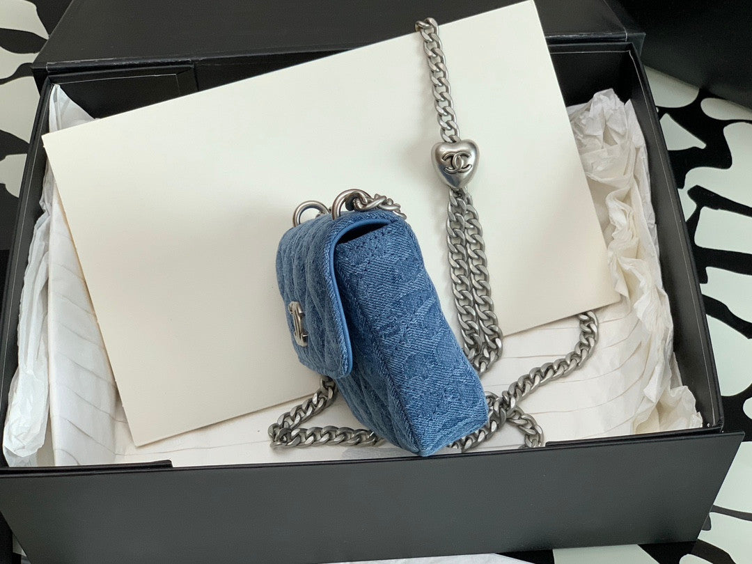 Chanel Mini Square Sweetheart Denim