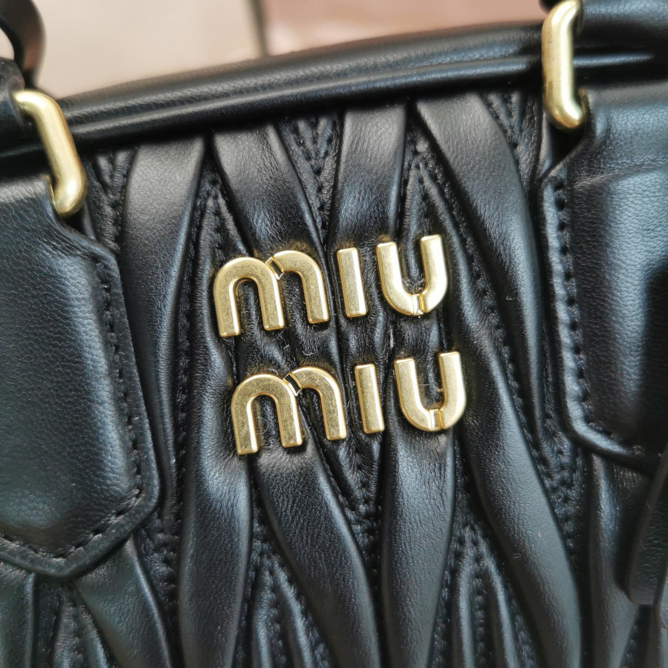Miu Miu Matelasse bag black