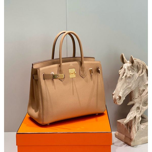 Hermes Birkin Bag In Chai Clemence Leather