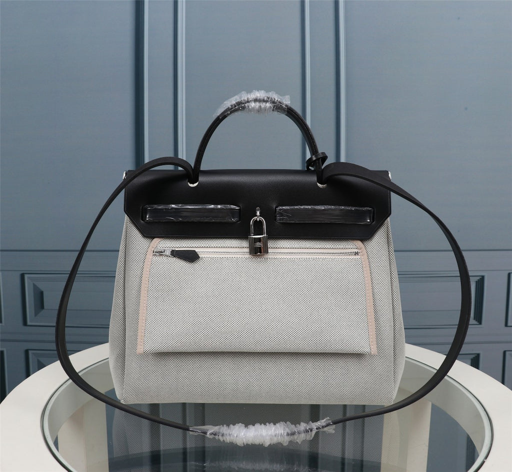 Hermes Herbag black beige