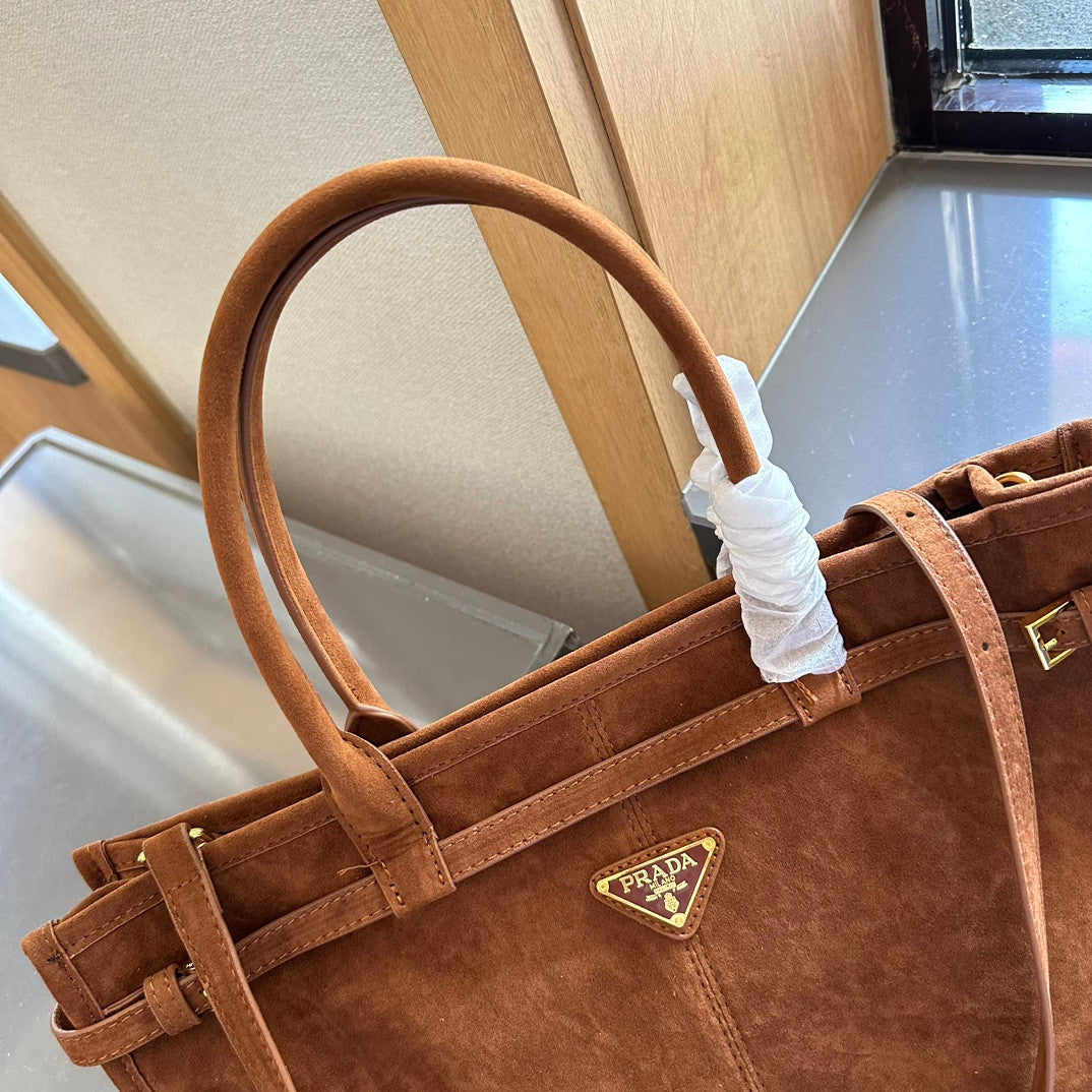 Large Prada Suede Handbag