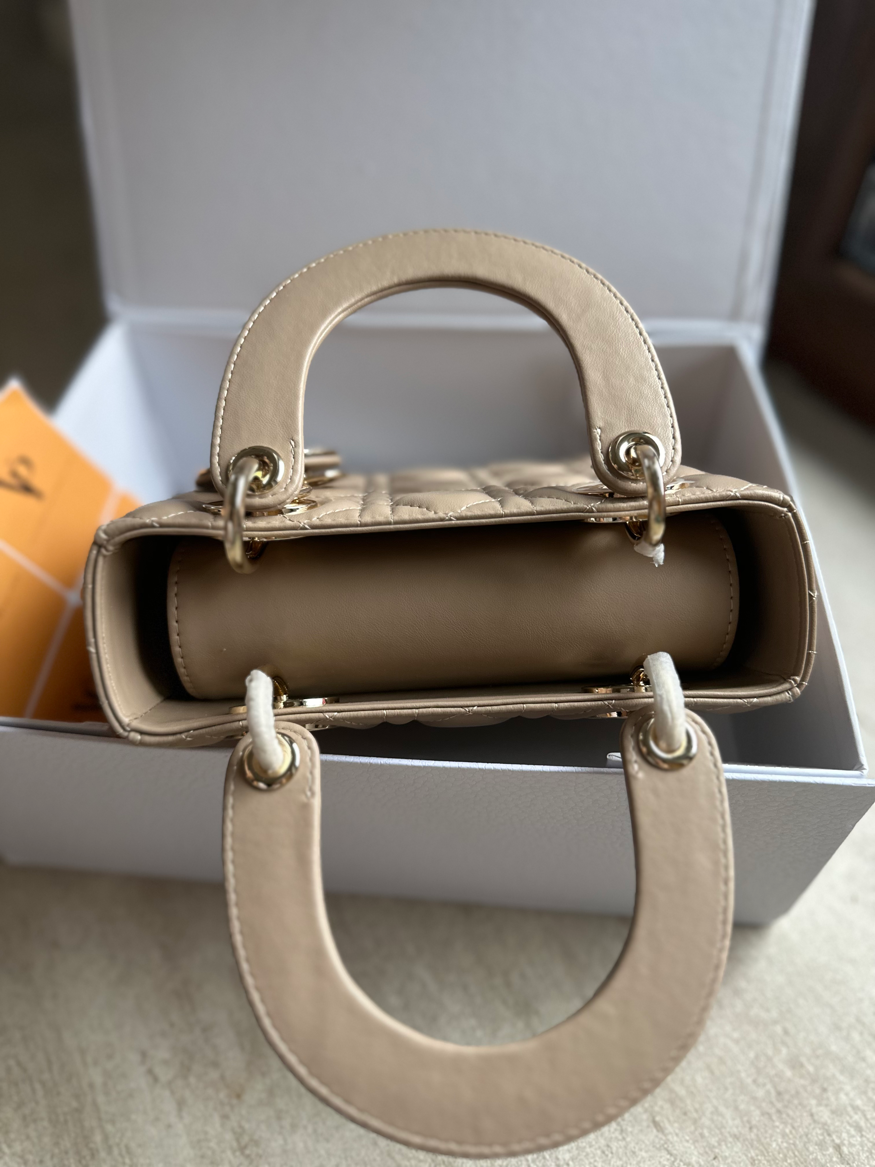 Lady Dior bag in nude