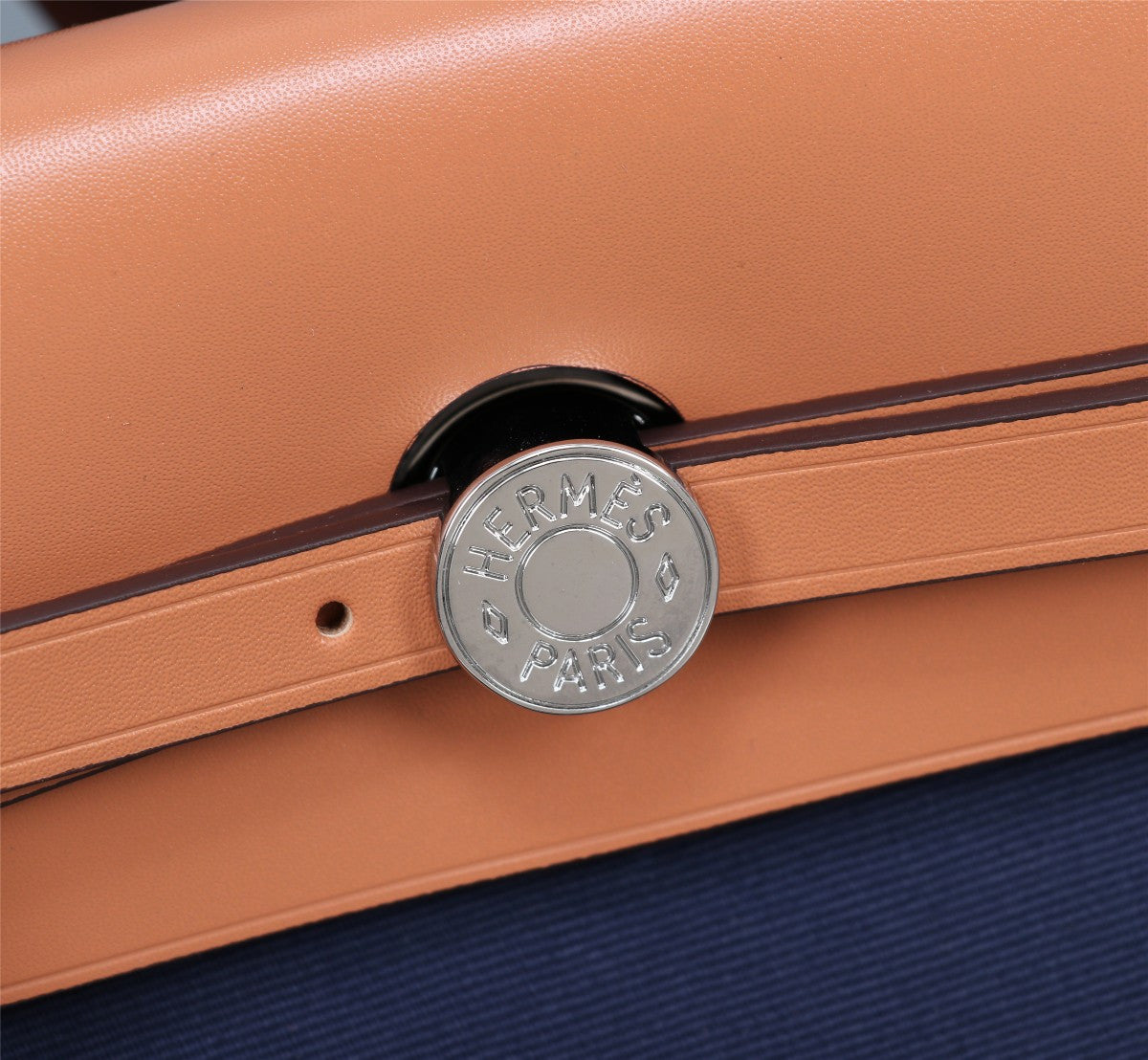 Hermes Herbag dark blue canvas