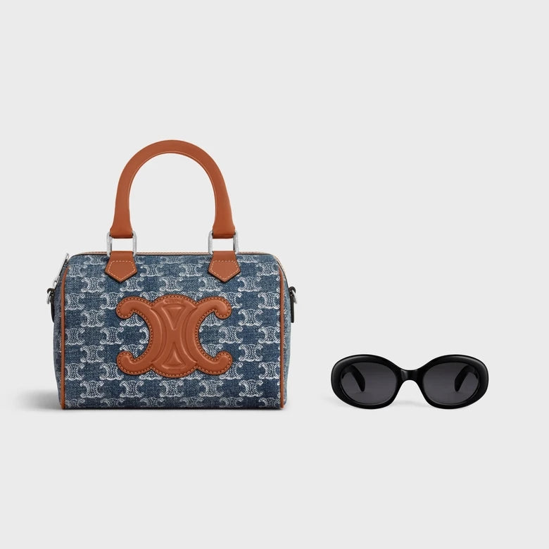 Celine Small Boston In Denim