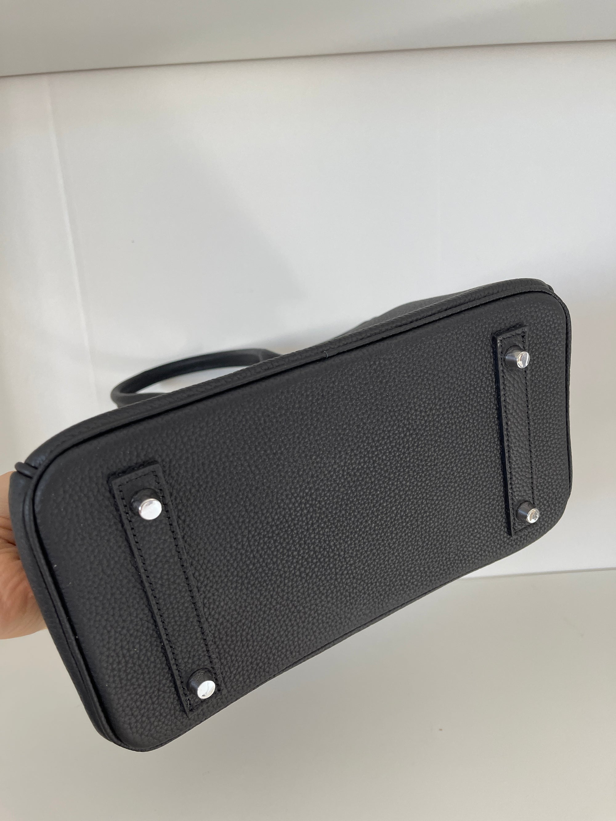 Hermes Togo black silver hardware 25