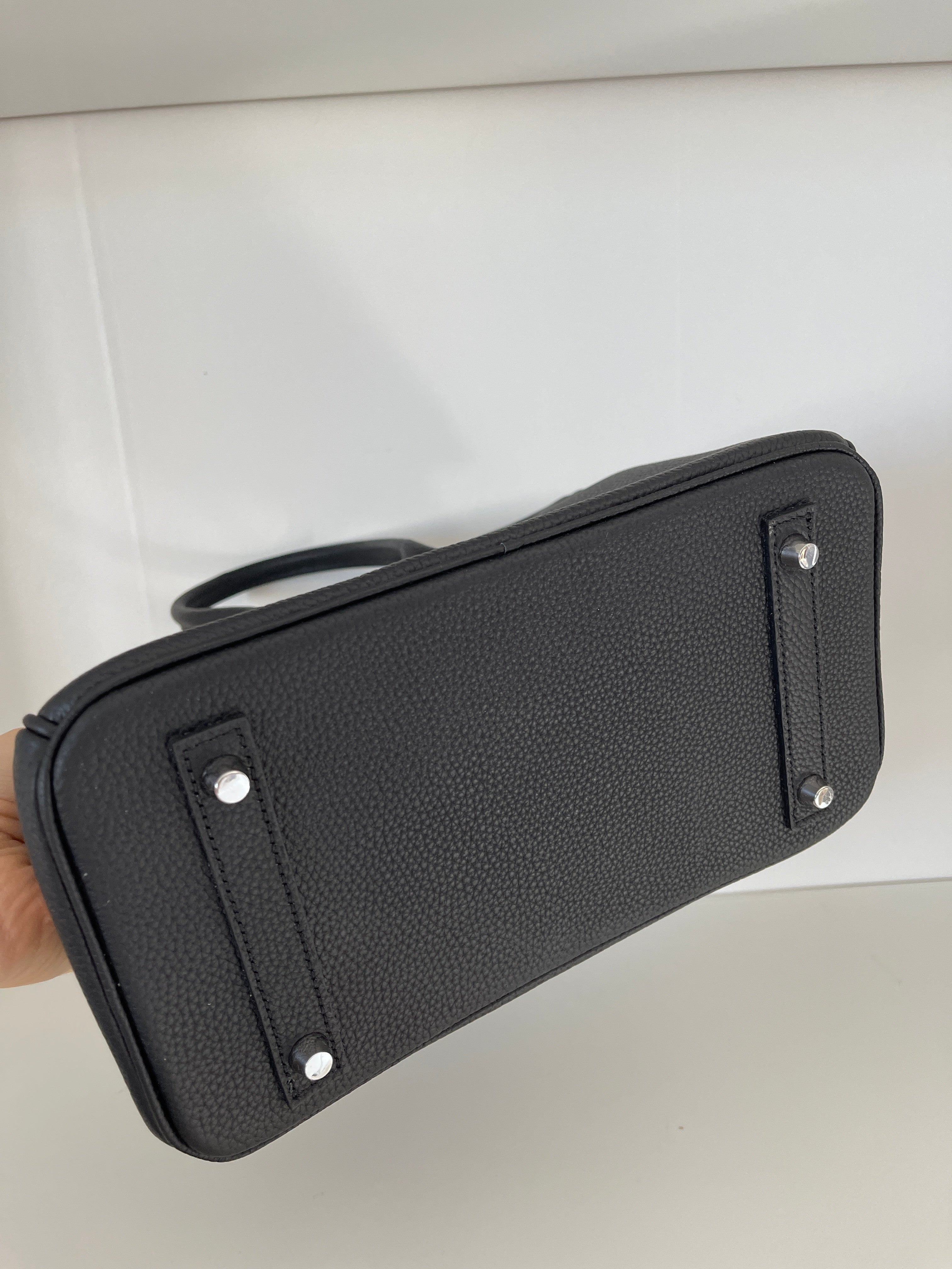 Hermes Togo black silver hardware 25