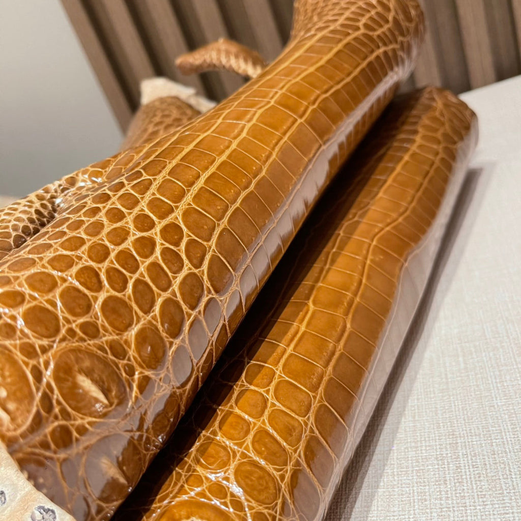 Geantă mini Kelly din piele de aligator