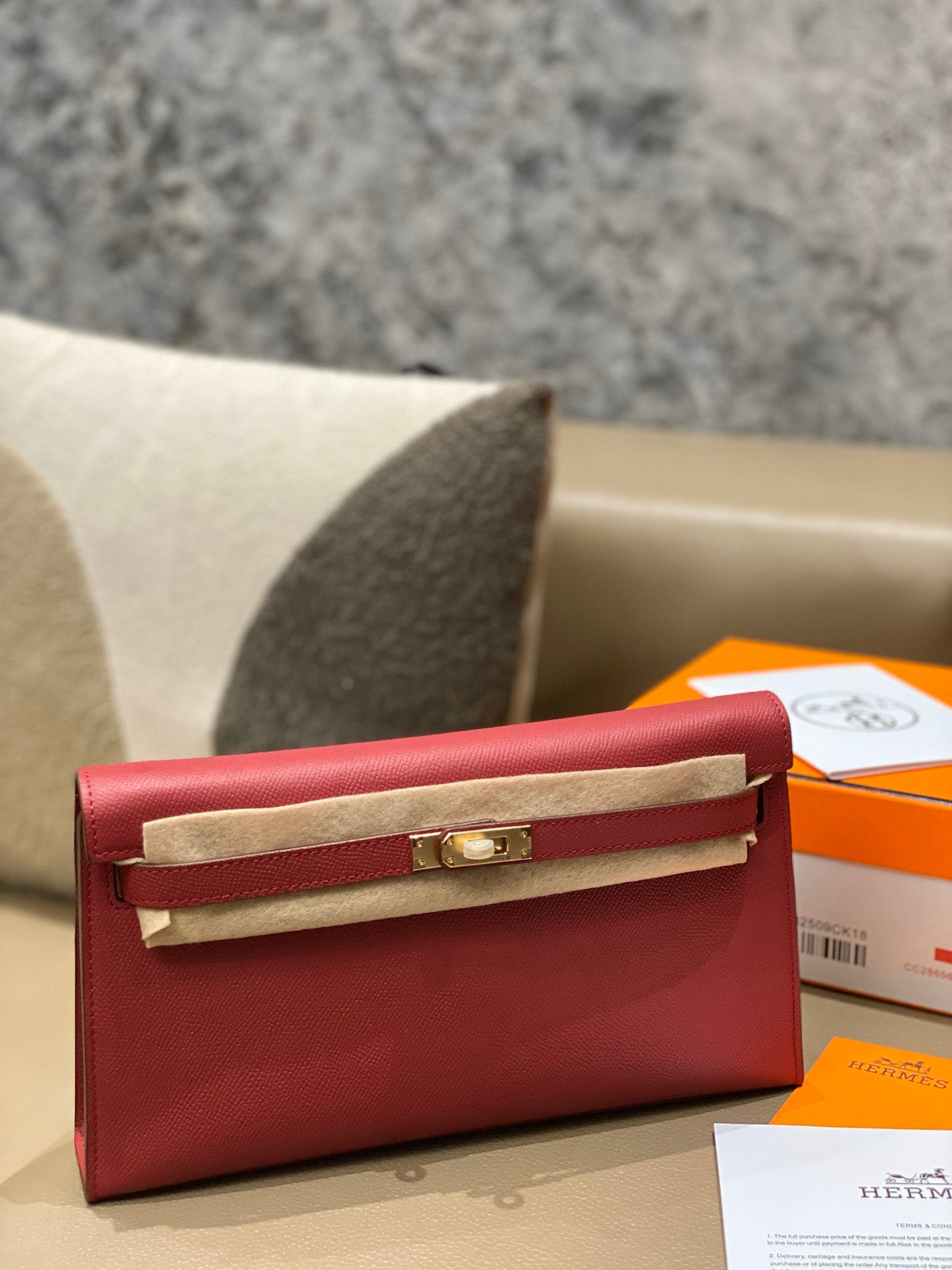Hermes Elan Bag In Bordo