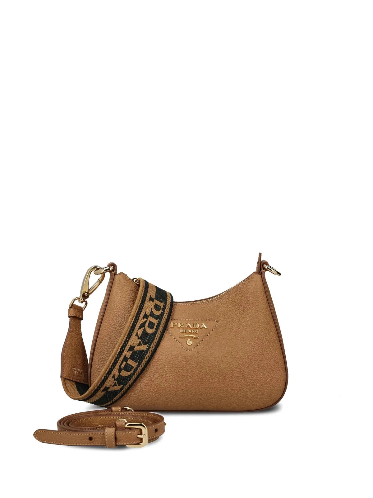 Logo leather shoulder bag