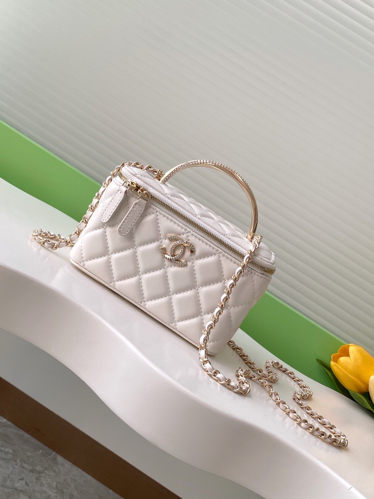 Chanel Vanity Case in White