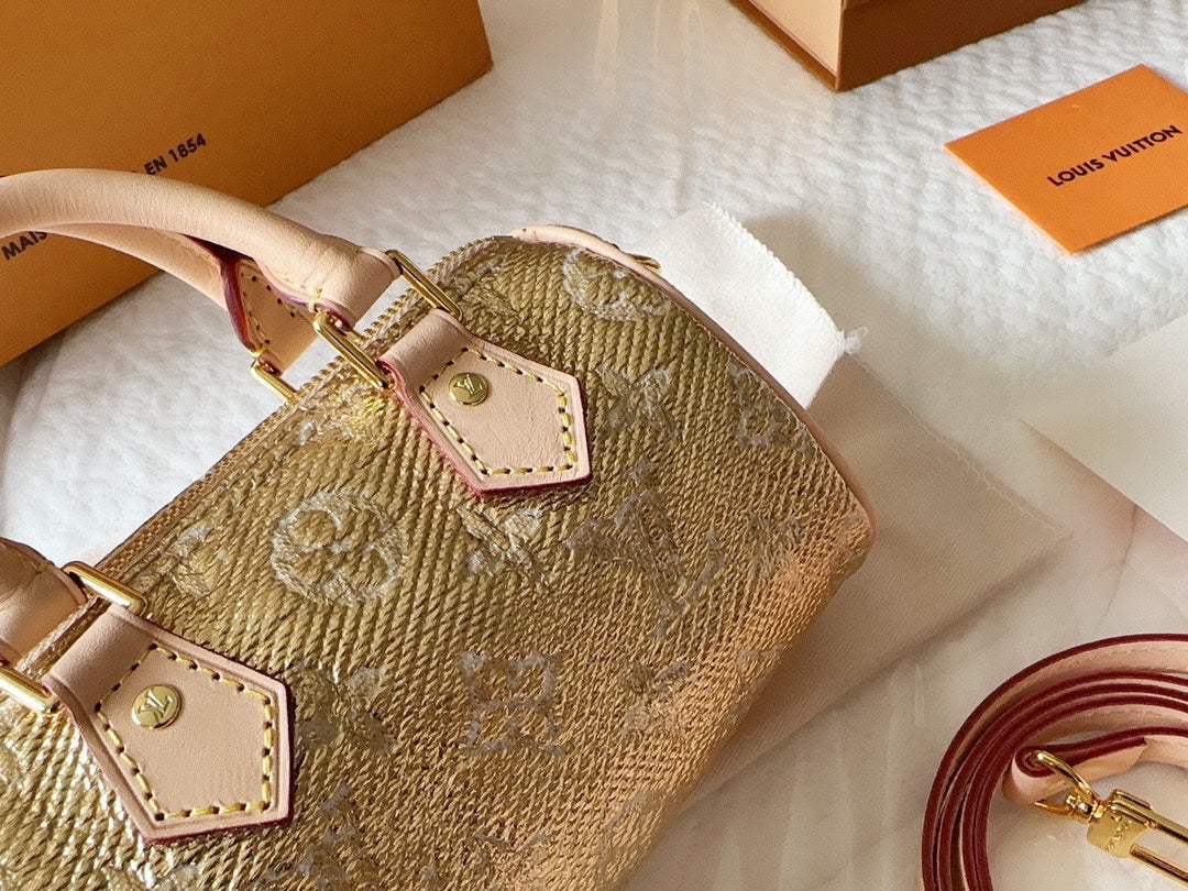 LV Speedy Nano 17 Gold