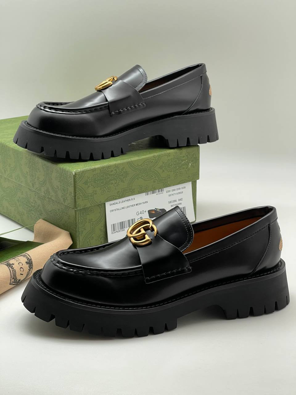 Mocasini din piele Gucci