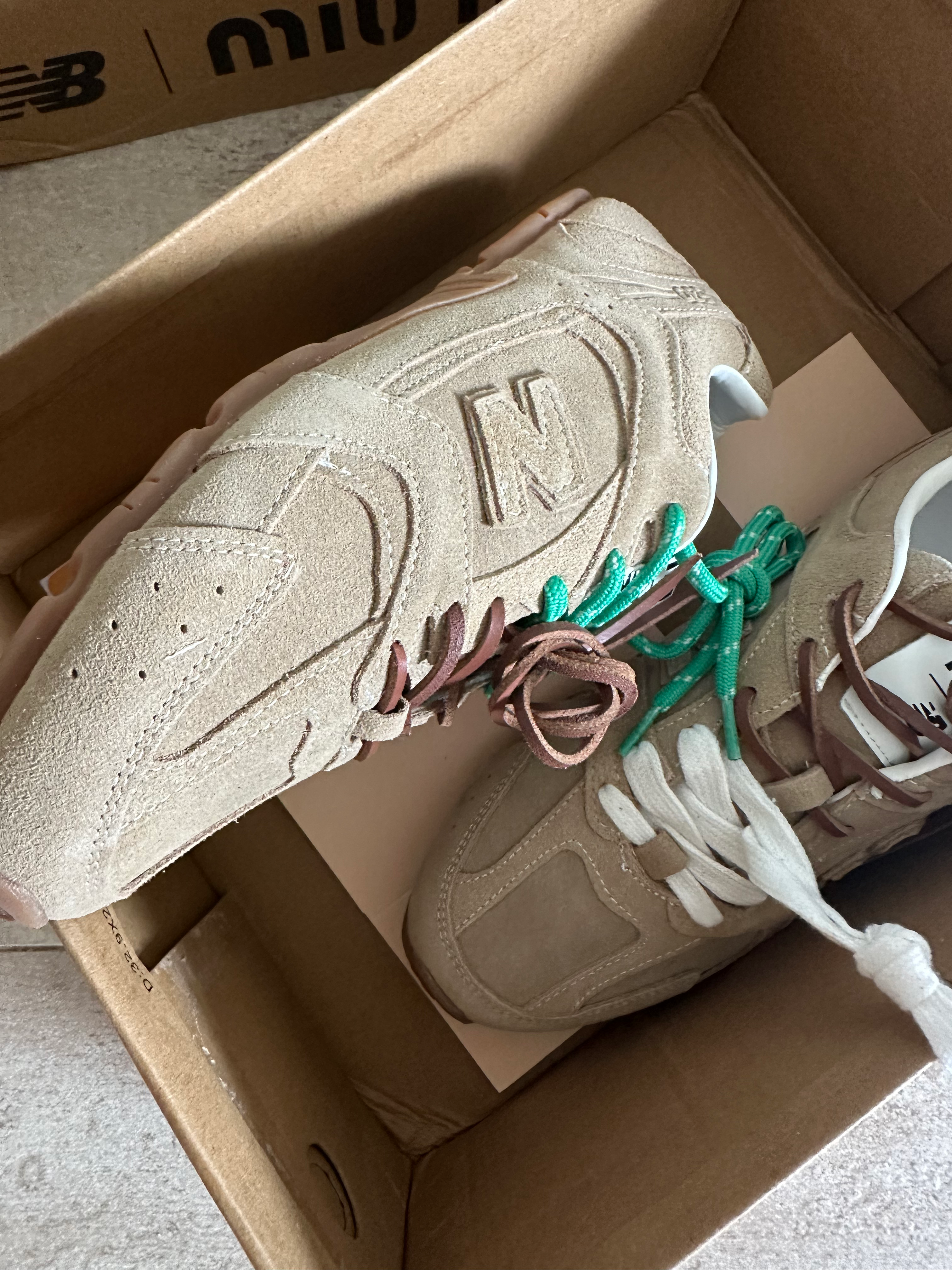 New Balance X Miu Miu 530 SL suede sneakers