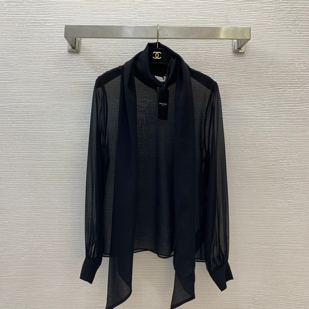 YSL silk blouse long sleeve