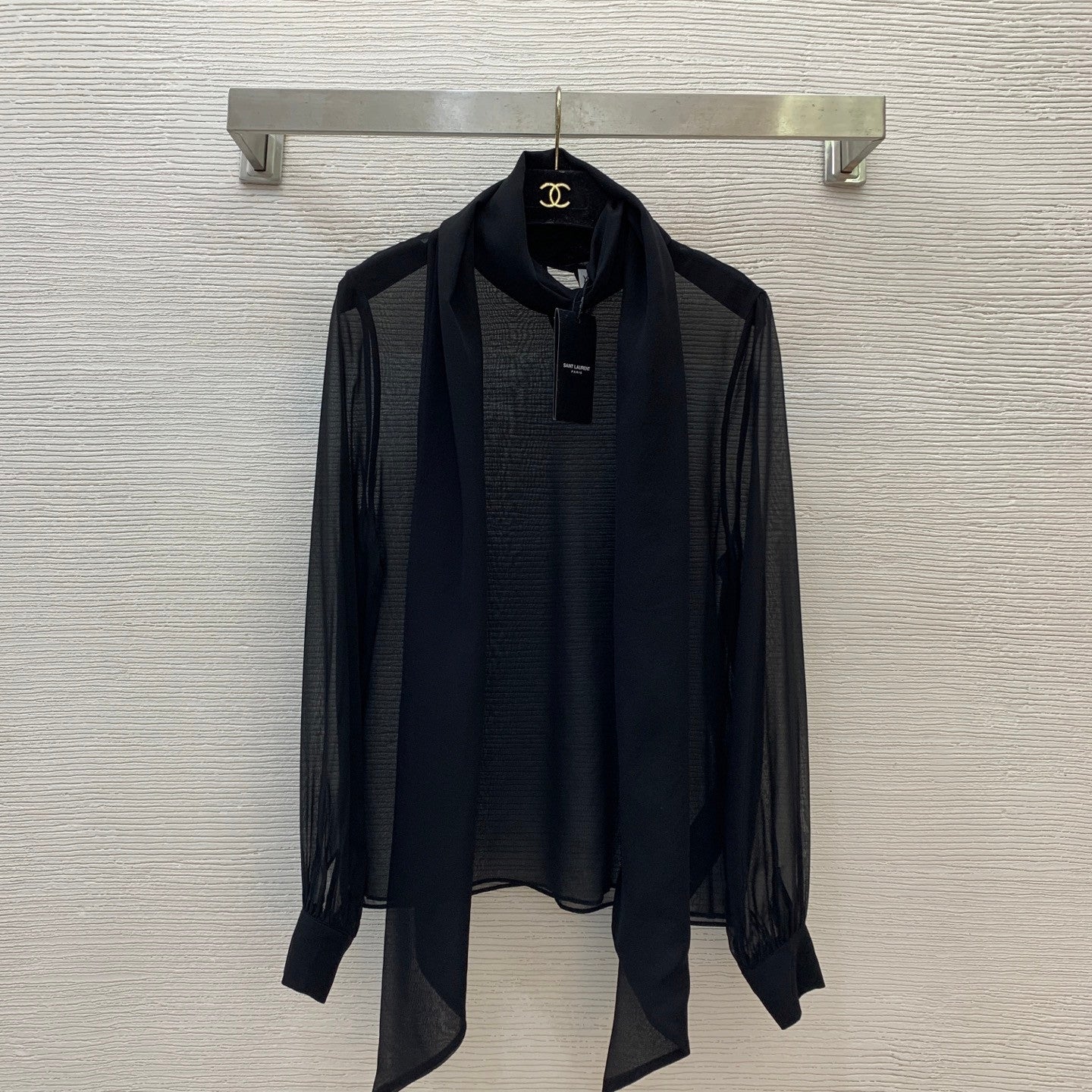 YSL silk blouse long sleeve