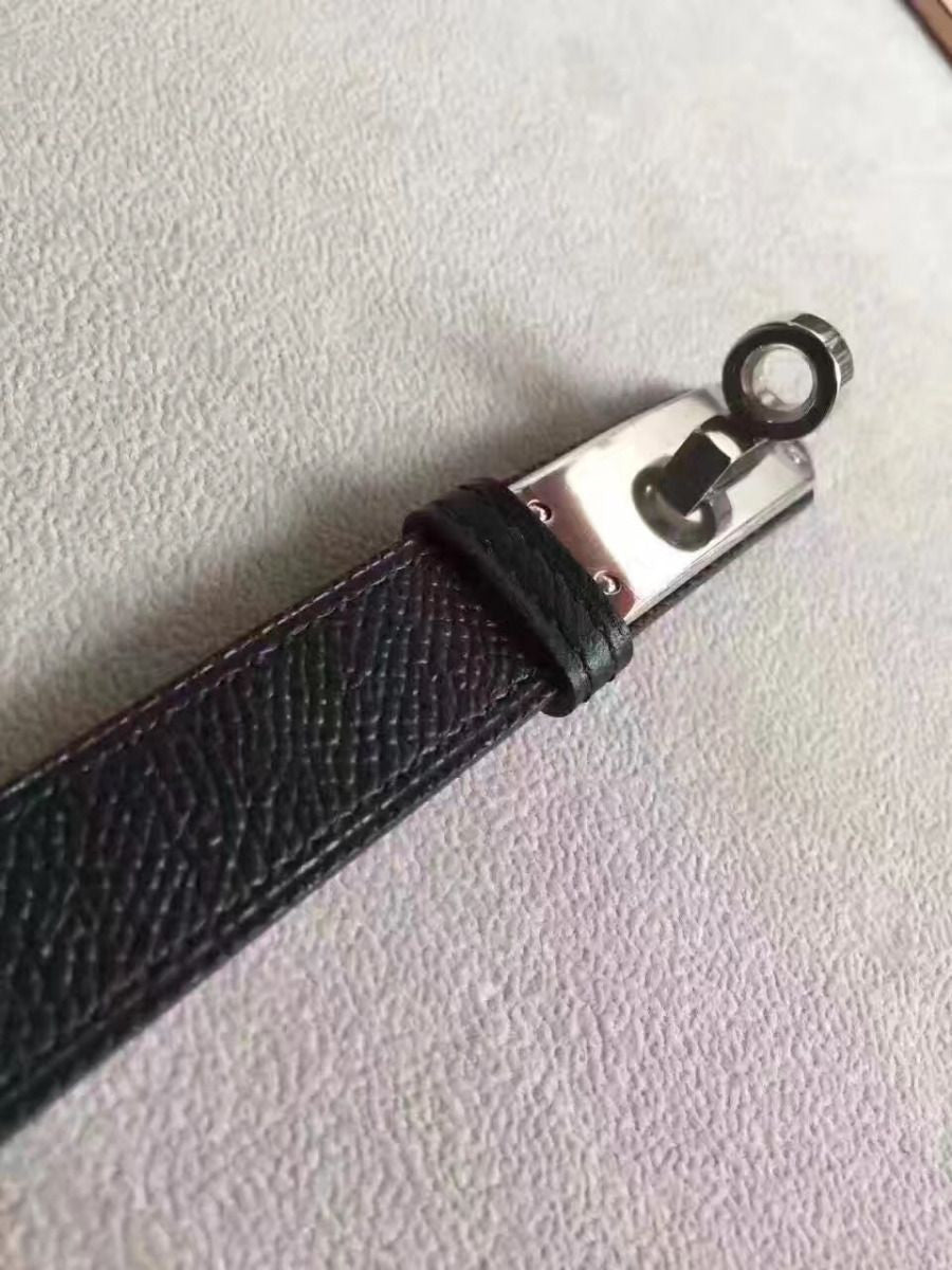 Hermes Kelly 18 Belt In Black Epsom Leather
