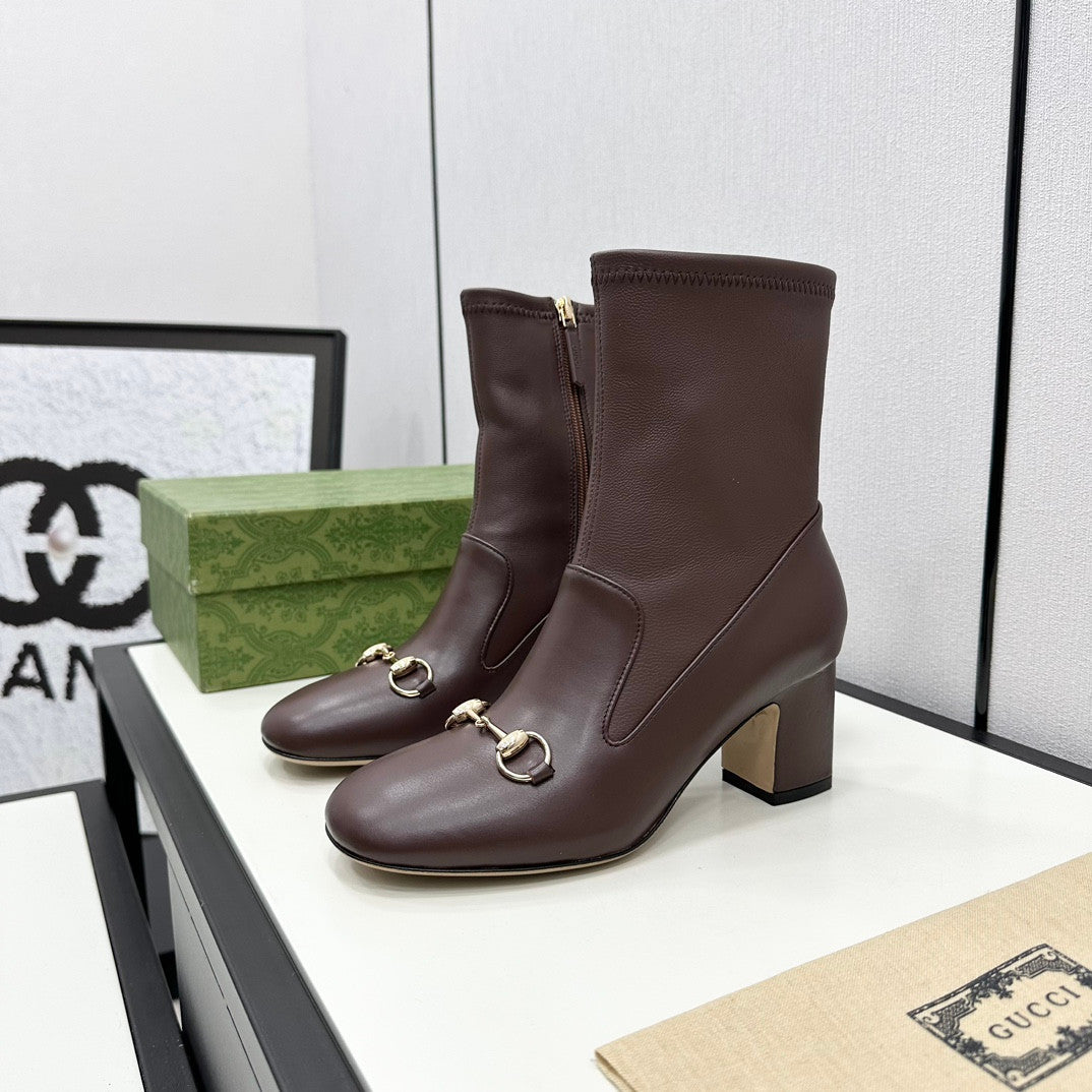Ghete Gucci în culoarea ciocolatei