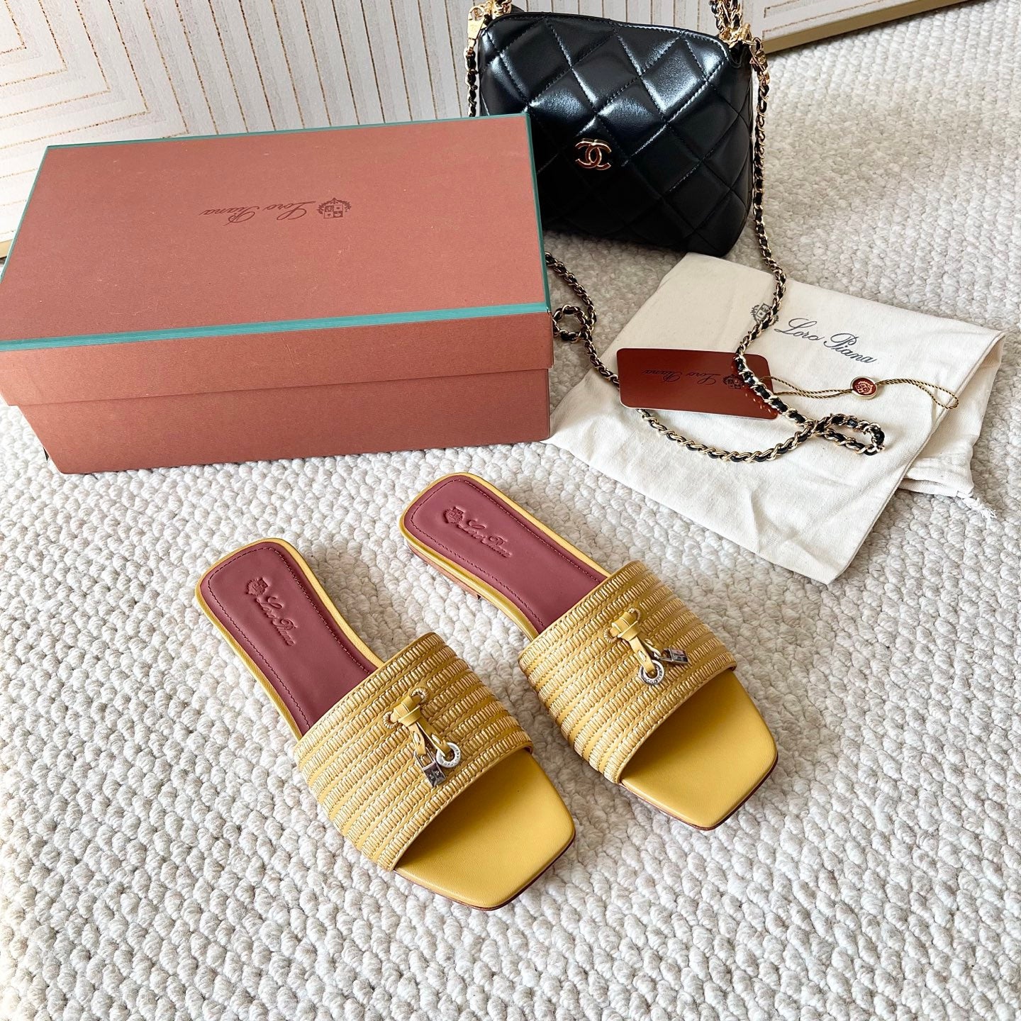 Loro Piana sandals yellow