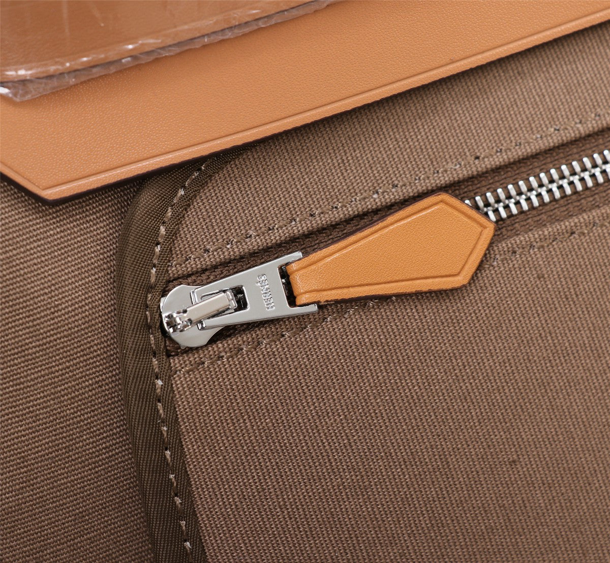 Hermes Herbag tan canvas