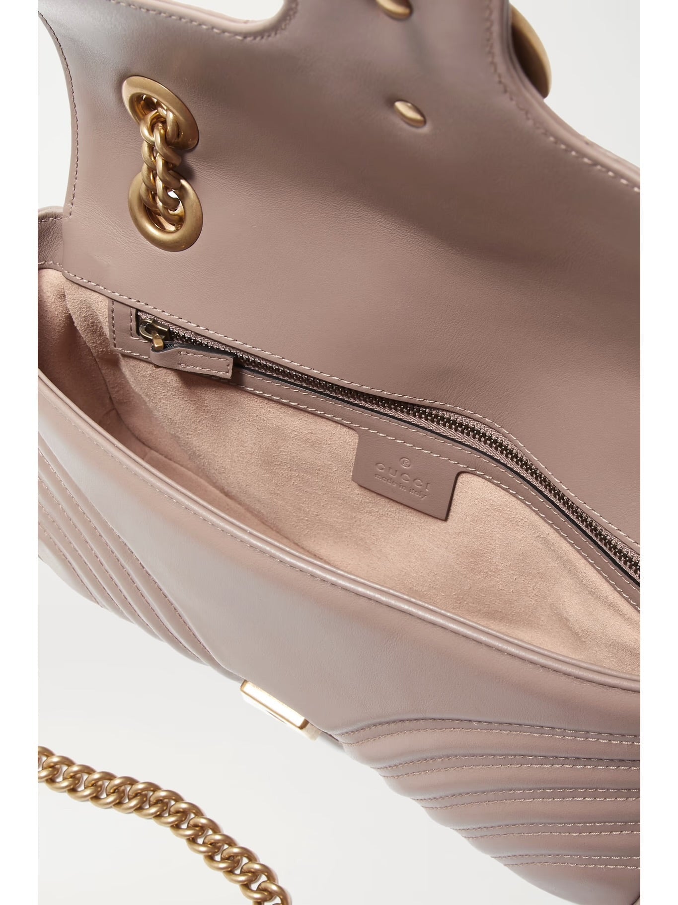 GG Marmont nude quilted shoulder bag