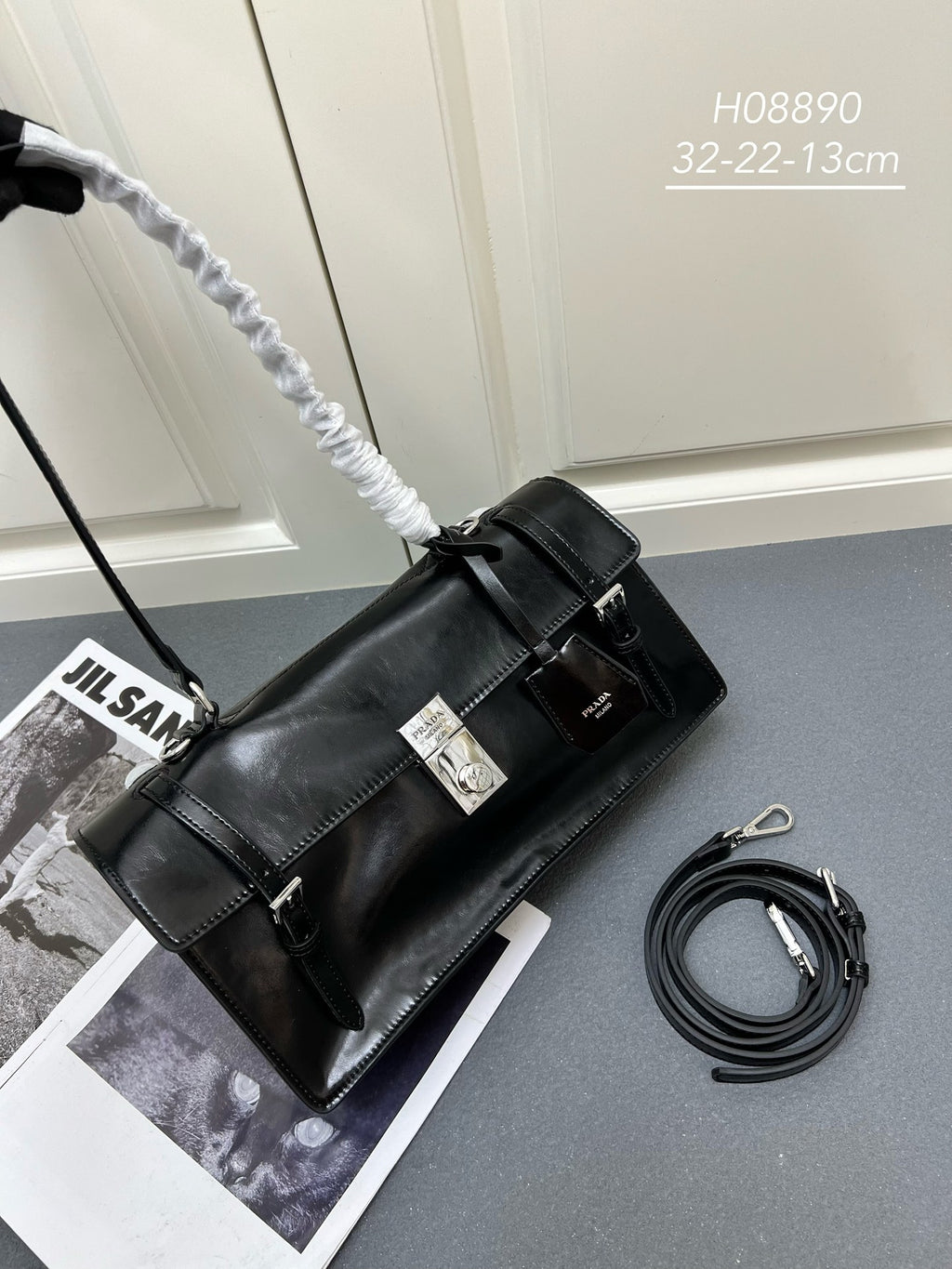 Prada bag black leather
