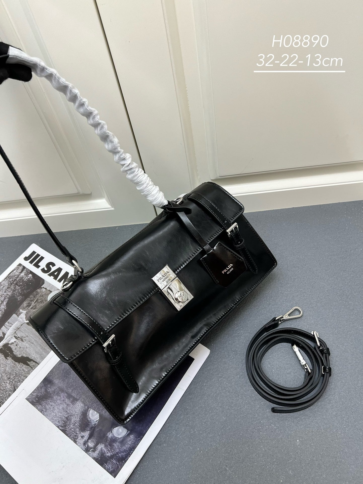 Prada bag black leather