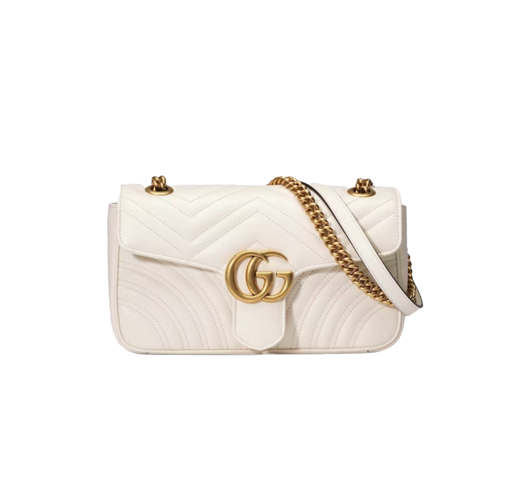 Gucci marmont white clutch