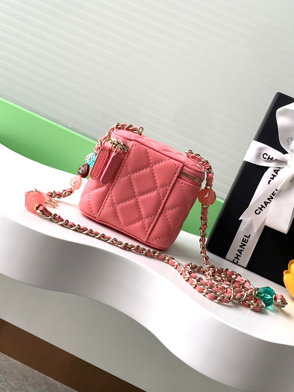Chanel Mini Box Bag Coral Pink
