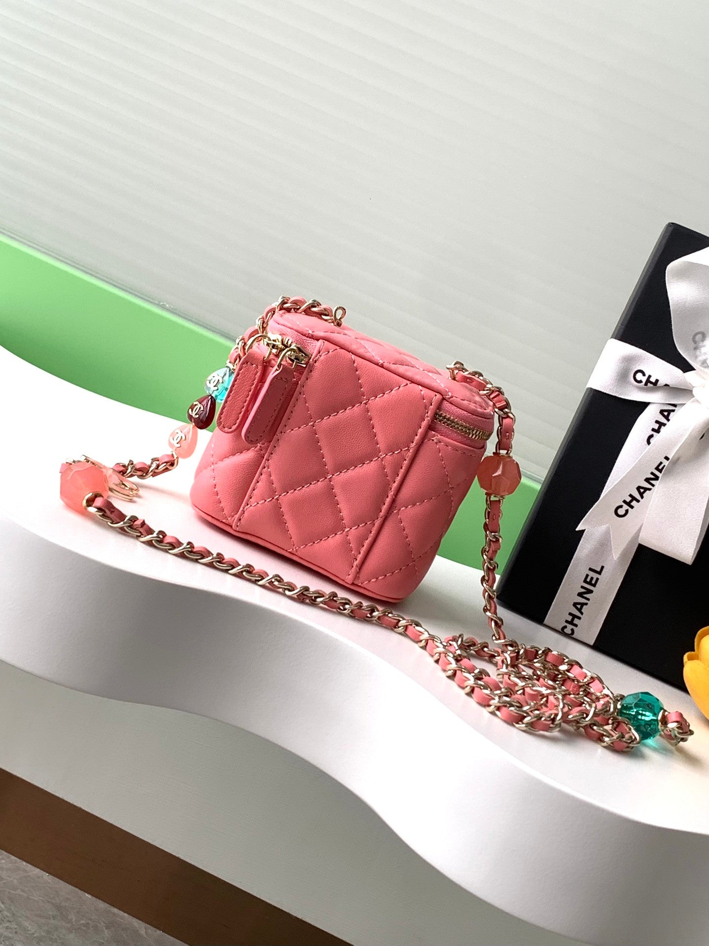 Chanel Mini Box Bag Coral Pink
