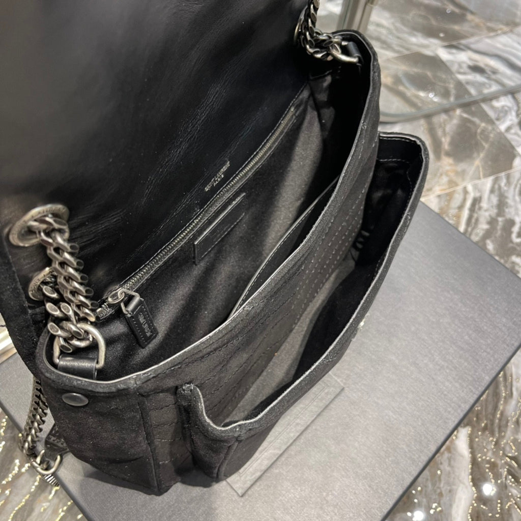 YSL Bag In suede black