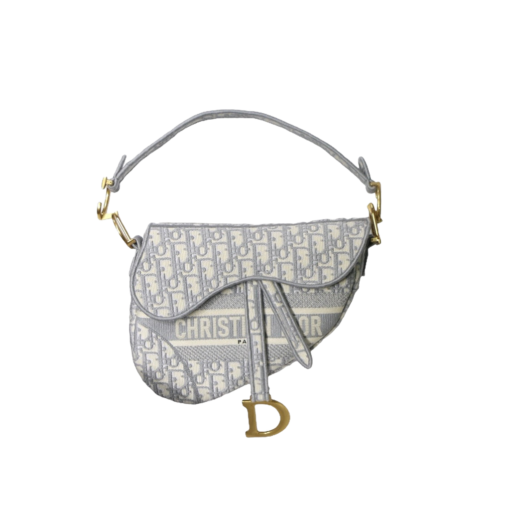 Dior Saddle Bag In Grey