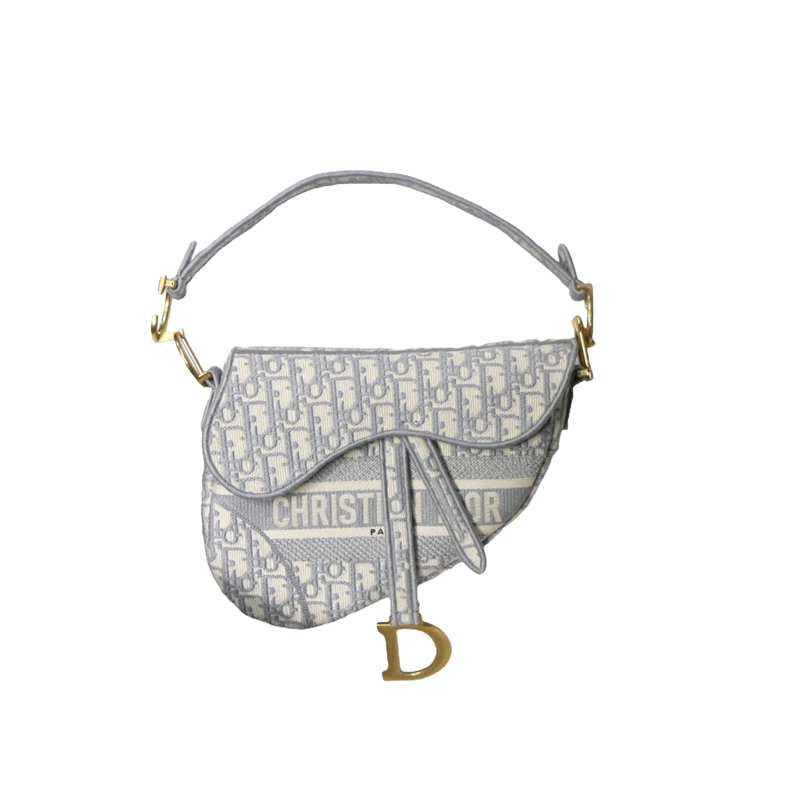 Dior Saddle Bag In Grey