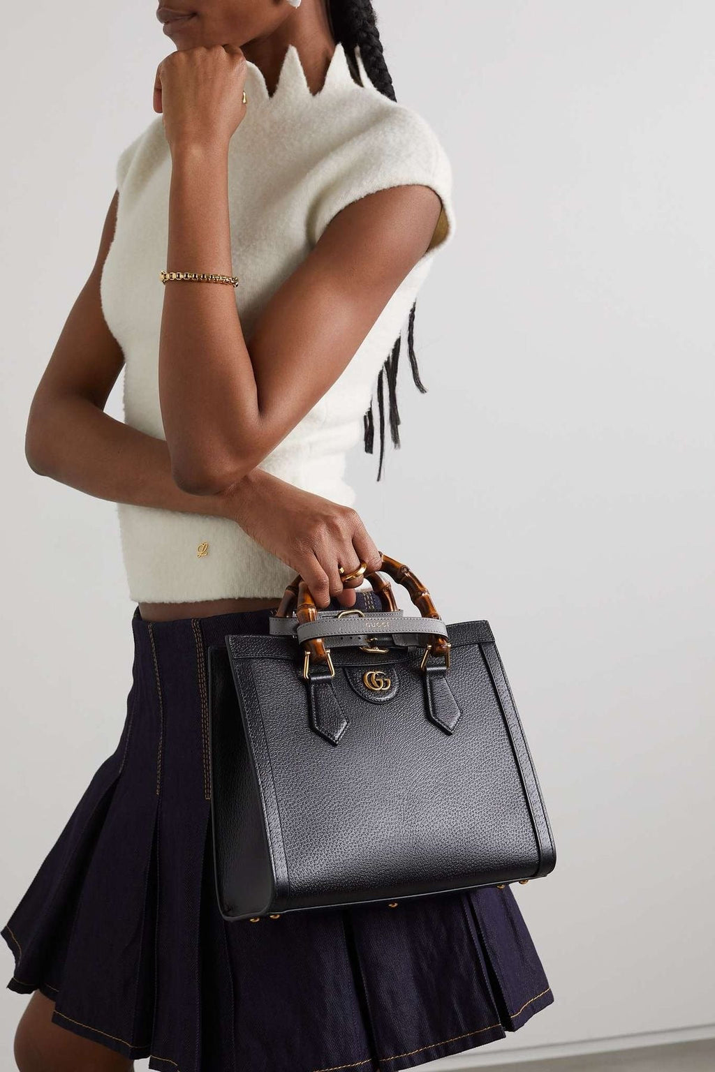 Gucci Diana Medium Tote Bag Black