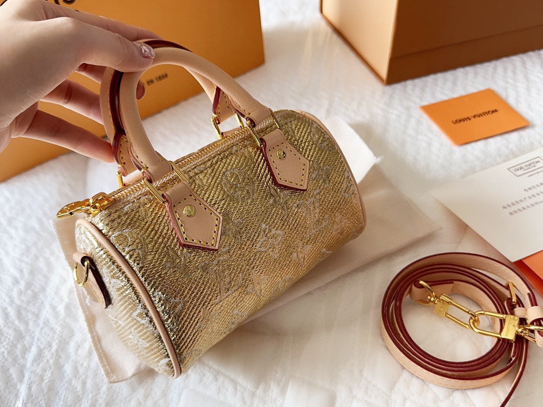 LV Speedy Nano 17 Gold
