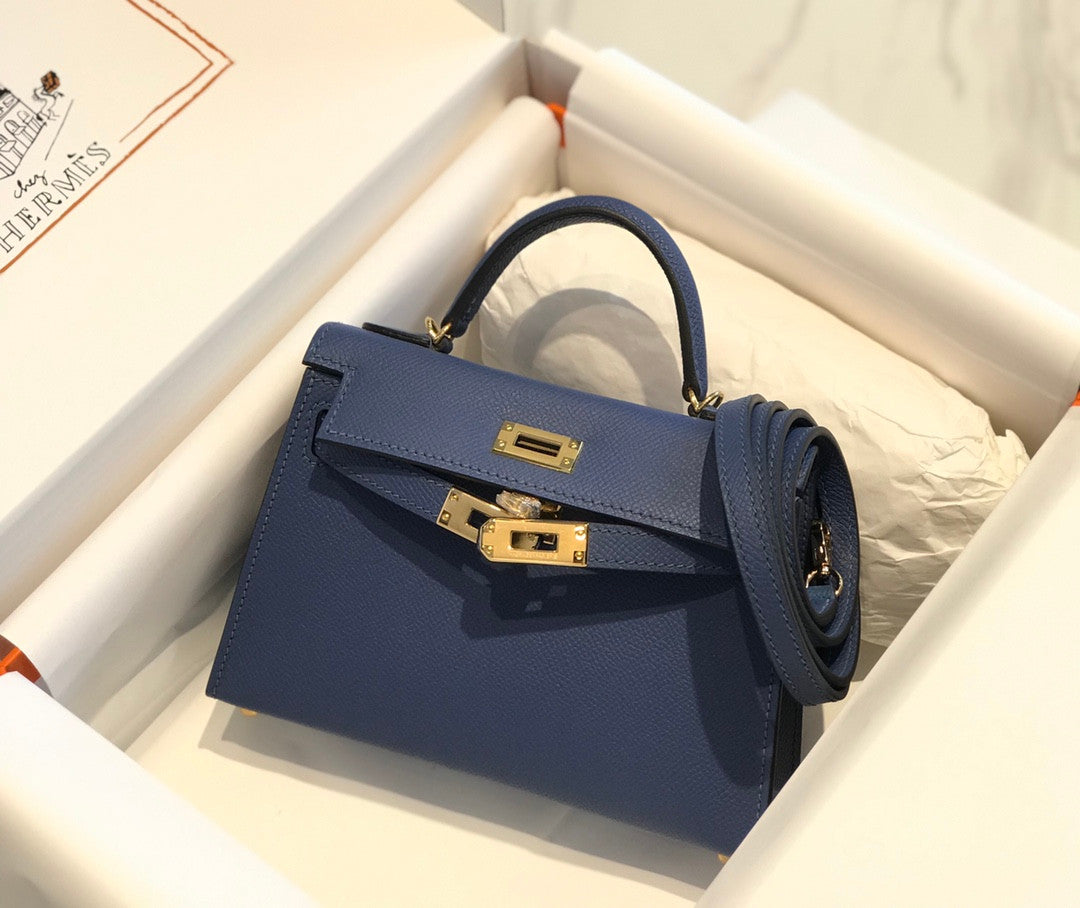 Hermes Kelly Mini In Blue