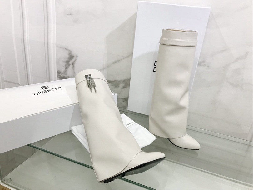 Ghete Givenchy Shark Lock albe
