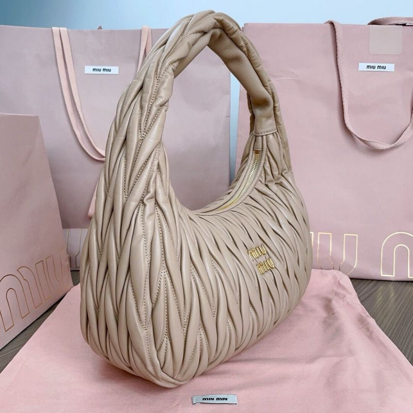 Hobo Bag Miu Miu Nude
