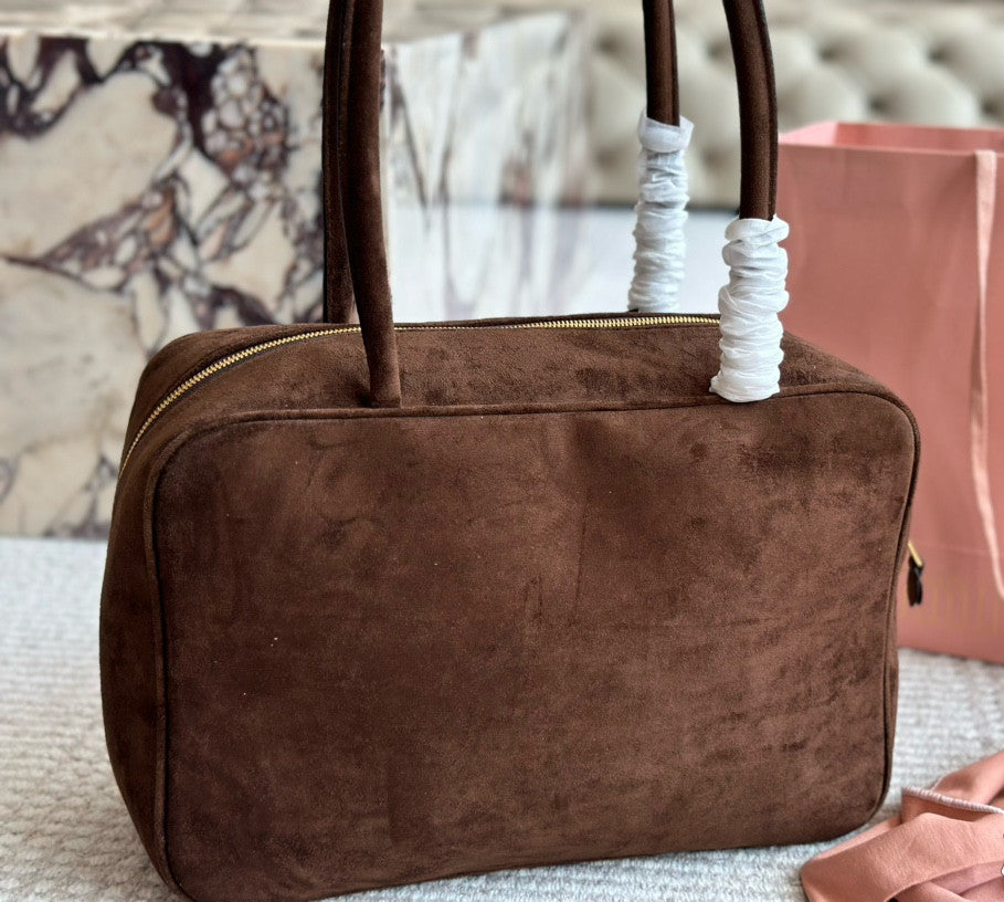 Miu  Miu Top Handle Suede Bag
