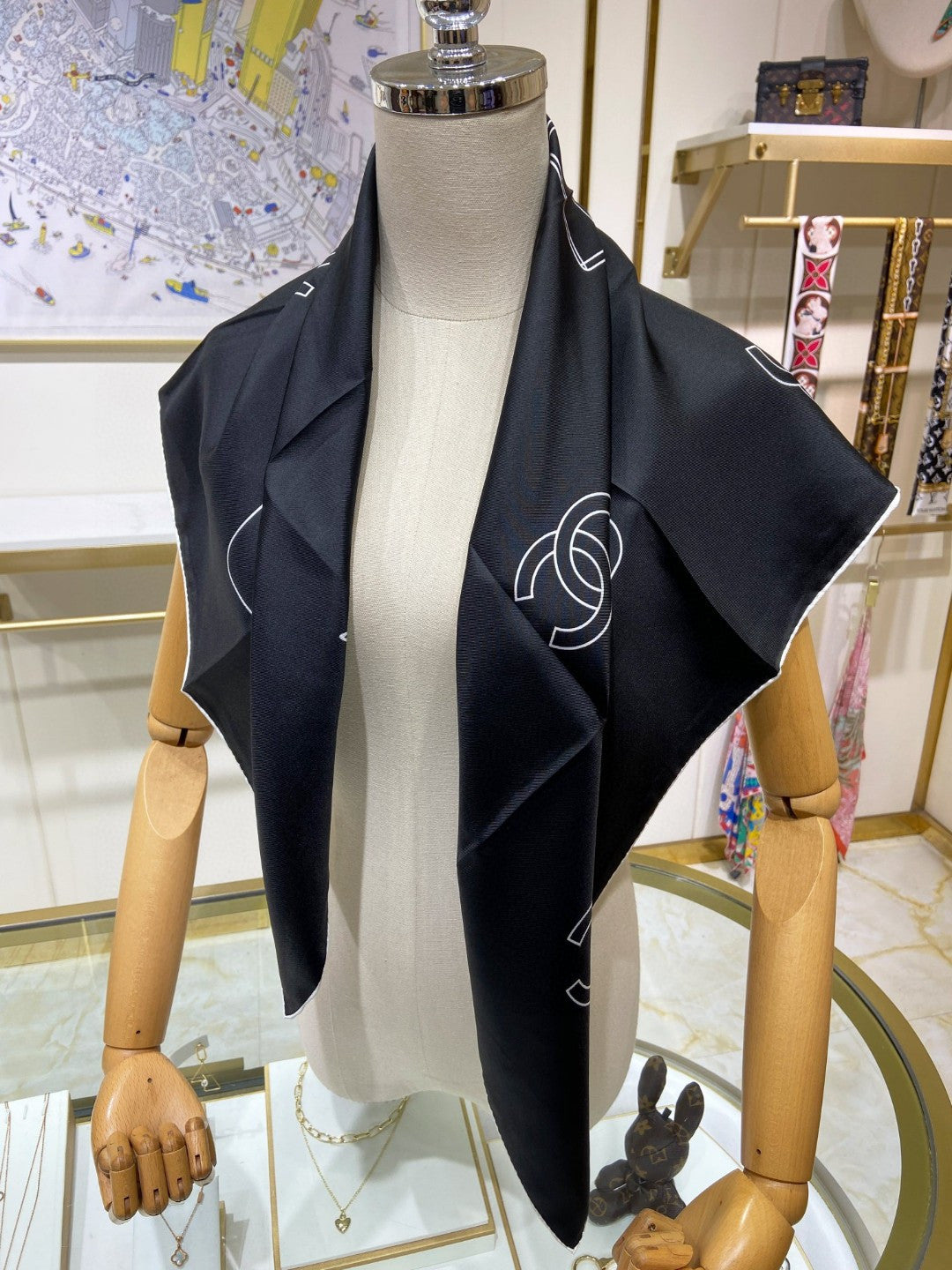 Chanel silk scarf