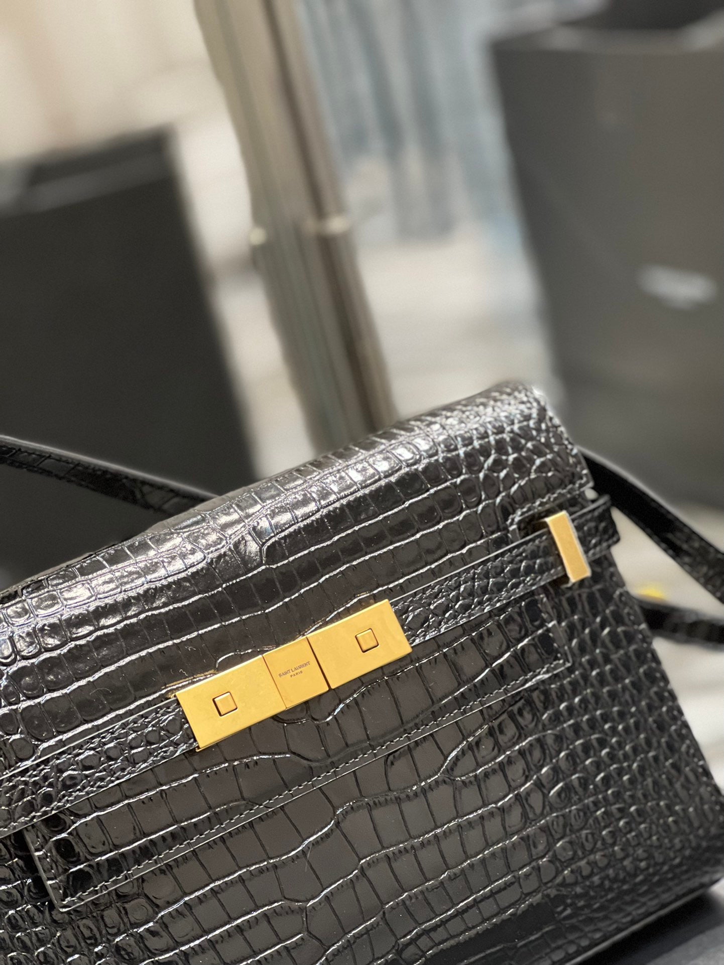 YSL Bag in croco Leather