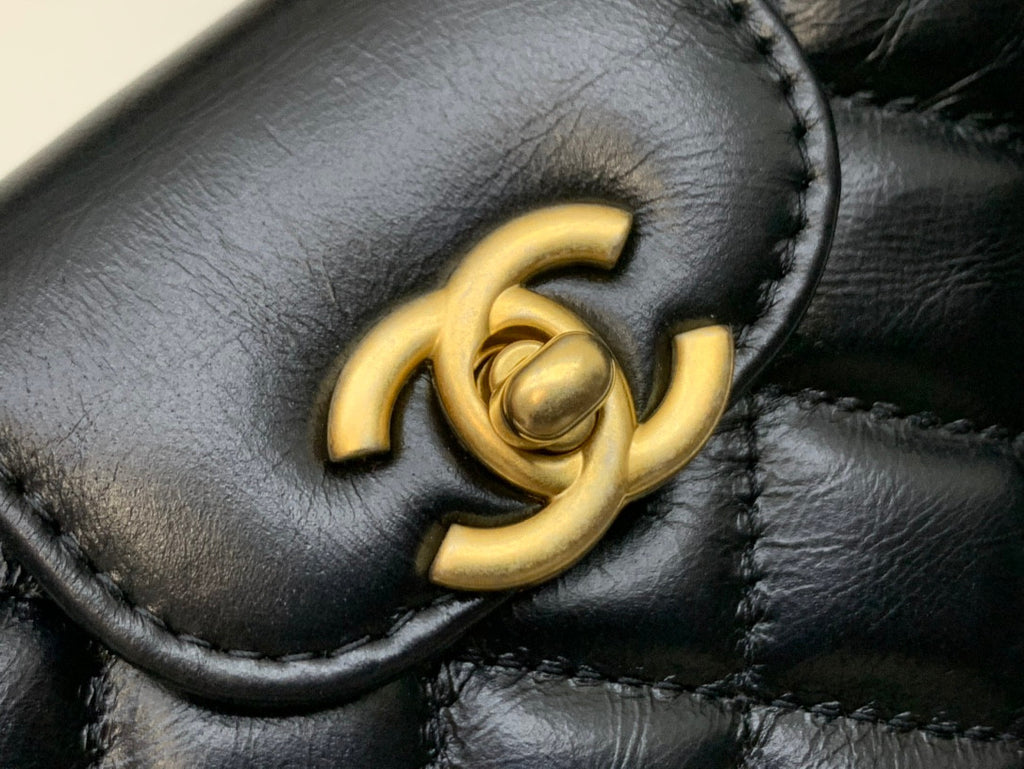 Chanel Kelly Shopping Bag Black Calfskin