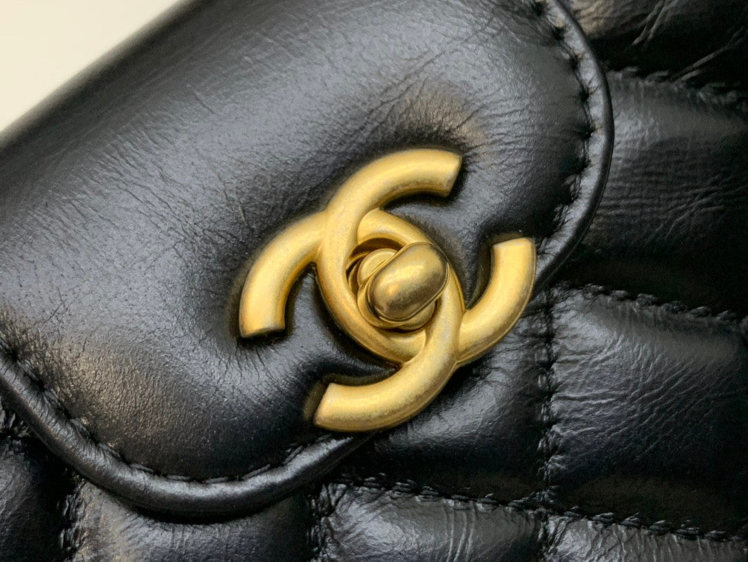 Chanel Kelly Shopping Bag Black Calfskin