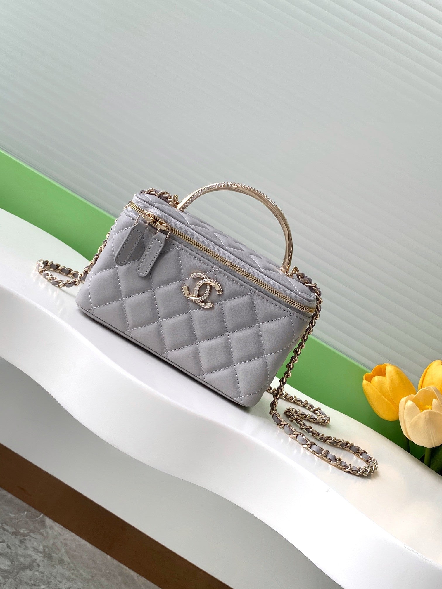Chanel Case Bag in Grey